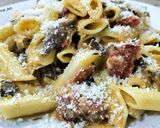 Foto del paso 9 de la receta Macarrones cremosos con chorizo y verduras