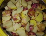 A picture of step 1 of Aloo matar mustard.