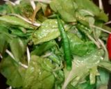 A picture of step 1 of Chinese Stir fried Ji Mao Cai or Chicken Feather Green (Saag).