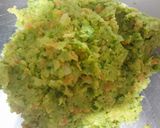A picture of step 3 of Veg Seekh Kebab.