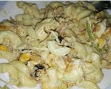A picture of step 10 of Chicken olives baked pasta.