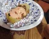 A picture of step 18 of Baked Potatoes Stuffed with Mushrooms, Chorizo, and Chipotle Cream.