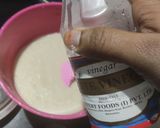 A picture of step 2 of Rava cake.