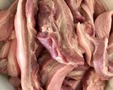 Hình bước làm 1 của món Ba chỉ heo một nắng