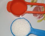 A picture of step 1 of Sugar syrup.