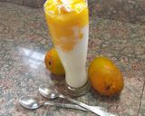 A picture of step 3 of Dalgona lassi.
