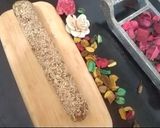 A picture of step 5 of Dry fruits roll for new year treat.