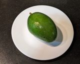 A picture of step 1 of Kancha Aamer Tok (Raw Mango Tok).