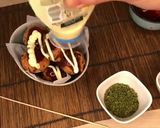 Foto del paso 10 de la receta Takoyaki 🇯🇵 de pulpo 🐙 fáciles en sartén sin molde con salsa Tonkatsu Bulldog