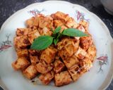 Hình bước làm 4 của món Đậu khuôn chiên sốt ớt hàn
