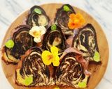 A picture of step 8 of Chocolate Marble Cake.