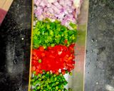 A picture of step 2 of Uttapam made of rava / sooji.