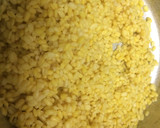 A picture of step 1 of Moong dal halwa.