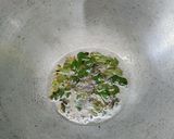 A picture of step 2 of Rava/ Semolina Upma with Winter Veggie and Chutney.