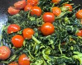 A picture of step 3 of Orecchiette with Broccoli Rabe and Cherry Tomatoes.