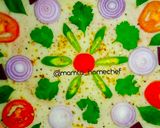 A picture of step 4 of Rangoli Uttapam.