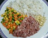 รูปขั้นตอนการทำที่ 1 ของ ข้าวผัดหมูสับผักรวม