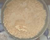 A picture of step 1 of Urad kadhi with rice.