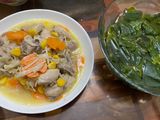Gà xào nấm kim châm