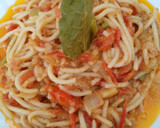 Foto del paso 5 de la receta: Espaqueti con atún y tomate cherry