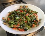 Une image de l'étape 14 de Cima di rapa aux anchois, poivron rouge et pecorino.