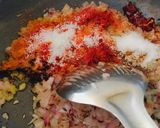 A picture of step 2 of Achari Aloo/potato.