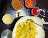 A picture of step 1 of Traditional sweet potato salad.