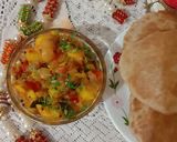 A picture of step 4 of Poori bhaji.