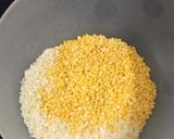 A picture of step 1 of Moong Dal Khichdi.