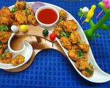 A picture of step 3 of Cheesy Chicken and Mixed Veg Fritters.