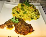 A picture of step 8 of Vegetable couscous with tandoori chicken.