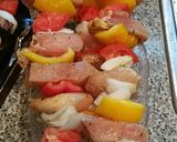 A picture of step 1 of Chicken kobobs.
