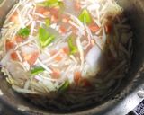 A picture of step 7 of Vegetables Chicken Chili with out oil.