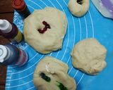 Foto langkah ke 6 dari resep Bakpao No Mixer Character Semangka.