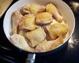 A picture of step 3 of Arroz con Pollo.