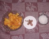 A picture of step 2 of Fresh Mango & Almond shake.