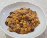 A picture of step 5 of Pasta e (tre) fagioli.