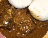 A picture of step 1 of Miyar Kuka (Baobab Soup) 🍲.