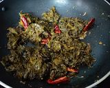 A picture of step 3 of Gongura chutney.