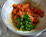 A picture of step 3 of Mooli Sabzi.