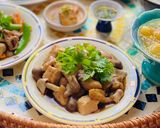 Hình bước làm 3 của món Nấm Rơm Kho Đậu Hũ