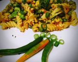 A picture of step 5 of Stir fry veggies Pasta.