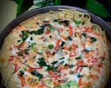 A picture of step 5 of Spaghetti pasta quiche.