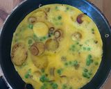 A picture of step 2 of Potato, Pea and Feta Frittata.