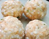 A picture of step 1 of Sabudana cheese pops.