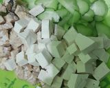Foto langkah ke 1 dari resep Oseng labu tempe tahu semangit teri medan pete.