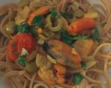 Foto del paso 10 de la receta: 🍝 Espaguetis con mejillones y aceitunas