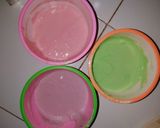 Foto langkah ke 3 dari resep Rainbow cake kukus.