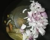 A picture of step 2 of Chanadal Mutton yakhni pulav.