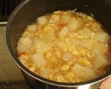 A picture of step 7 of So Creamy! Tender Crab Egg-Drop and Turnip Stew.